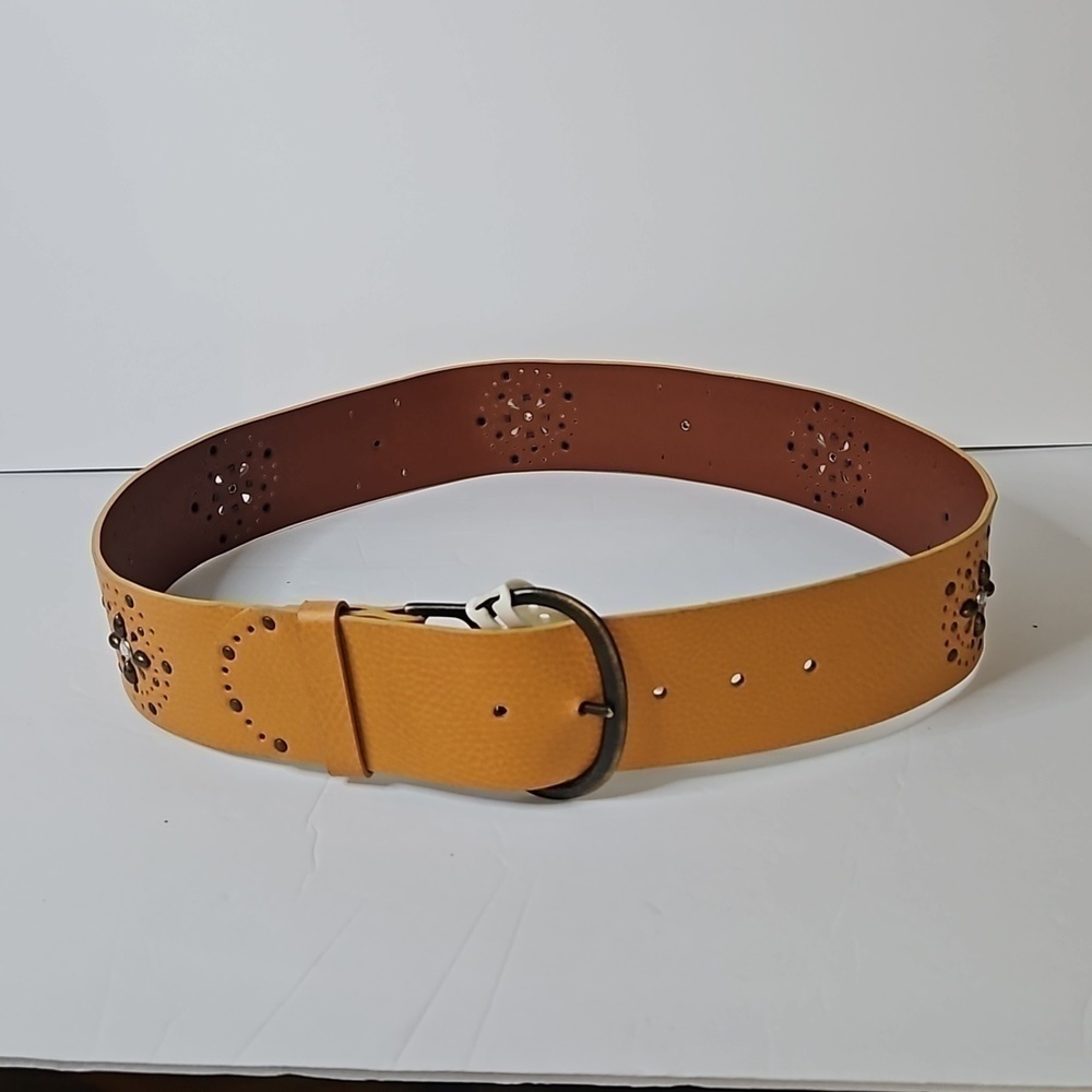 Candie's Jeweled  Belt  sz L Tan  NWT